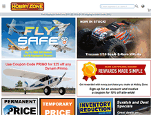 Tablet Screenshot of hobbyzone.com